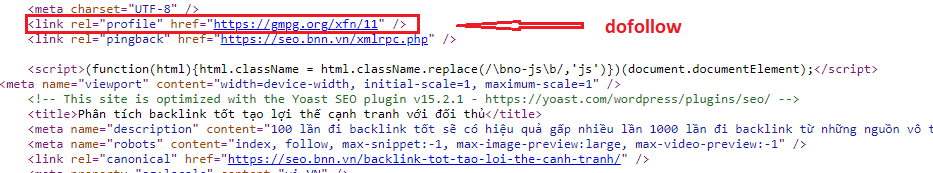 Đây là liên kết Dofollow